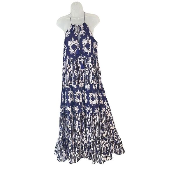 NWT Dolma Blue and White Sleeveless Maxi Dress I1752024-AB2352 sz. Medium #UU - Picture 1 of 14